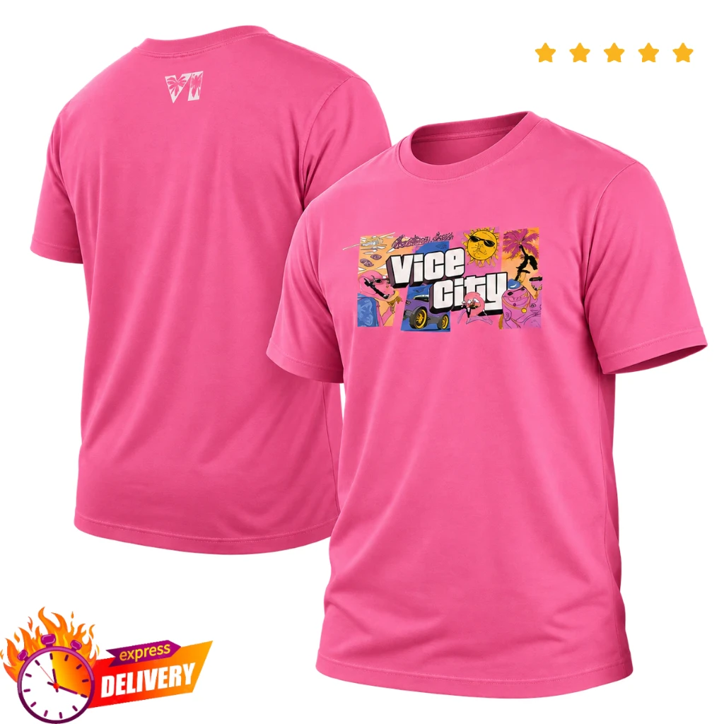 GTA VI Goodtime State Pink Two Sided T-Shirt